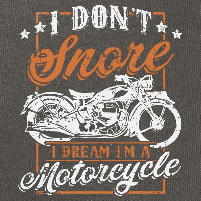 Biker I DonT Snore I Dream IM A Motorcycle Cotton Canvas Backpack