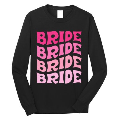 Bride I Do Crew Retro Bachelorette Party Bride Bridesmaids Long Sleeve Shirt