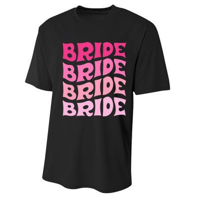 Bride I Do Crew Retro Bachelorette Party Bride Bridesmaids Performance Sprint T-Shirt