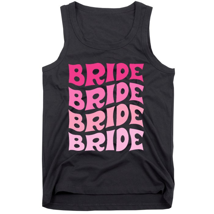 Bride I Do Crew Retro Bachelorette Party Bride Bridesmaids Tank Top