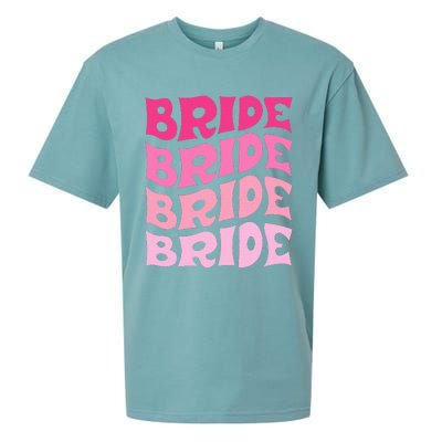 Bride I Do Crew Retro Bachelorette Party Bride Bridesmaids Sueded Cloud Jersey T-Shirt