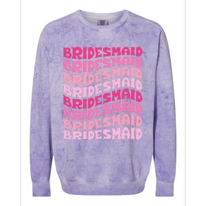 Bridesmaid I Do Crew Retro Bachelorette Party Bridesmaids Colorblast Crewneck Sweatshirt