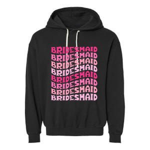 Bridesmaid I Do Crew Retro Bachelorette Party Bridesmaids Garment-Dyed Fleece Hoodie