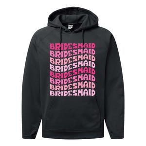 Bridesmaid I Do Crew Retro Bachelorette Party Bridesmaids Performance Fleece Hoodie