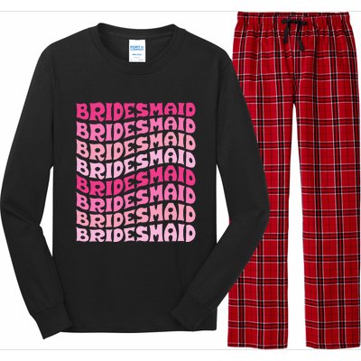 Bridesmaid I Do Crew Retro Bachelorette Party Bridesmaids Long Sleeve Pajama Set