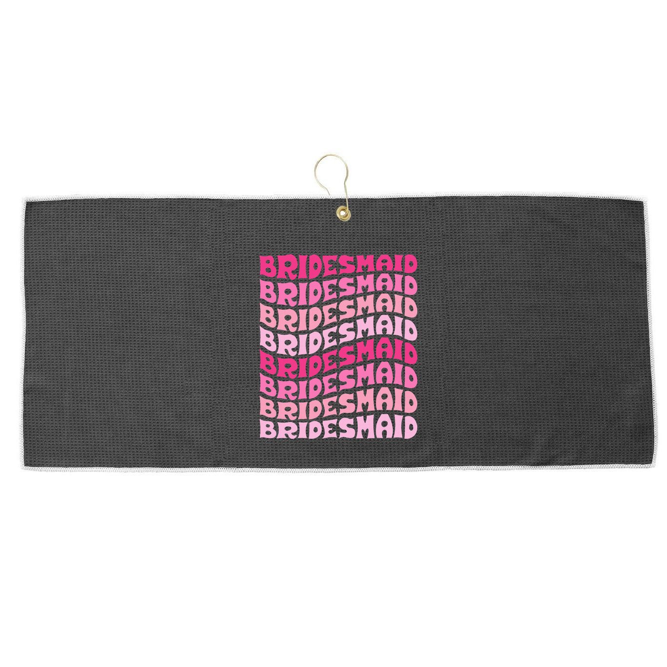 Bridesmaid I Do Crew Retro Bachelorette Party Bridesmaids Large Microfiber Waffle Golf Towel