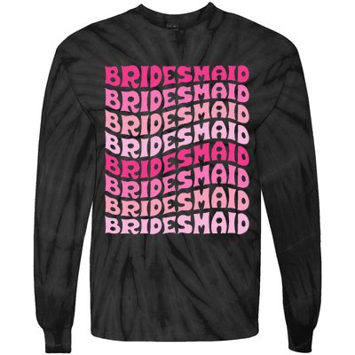 Bridesmaid I Do Crew Retro Bachelorette Party Bridesmaids Tie-Dye Long Sleeve Shirt