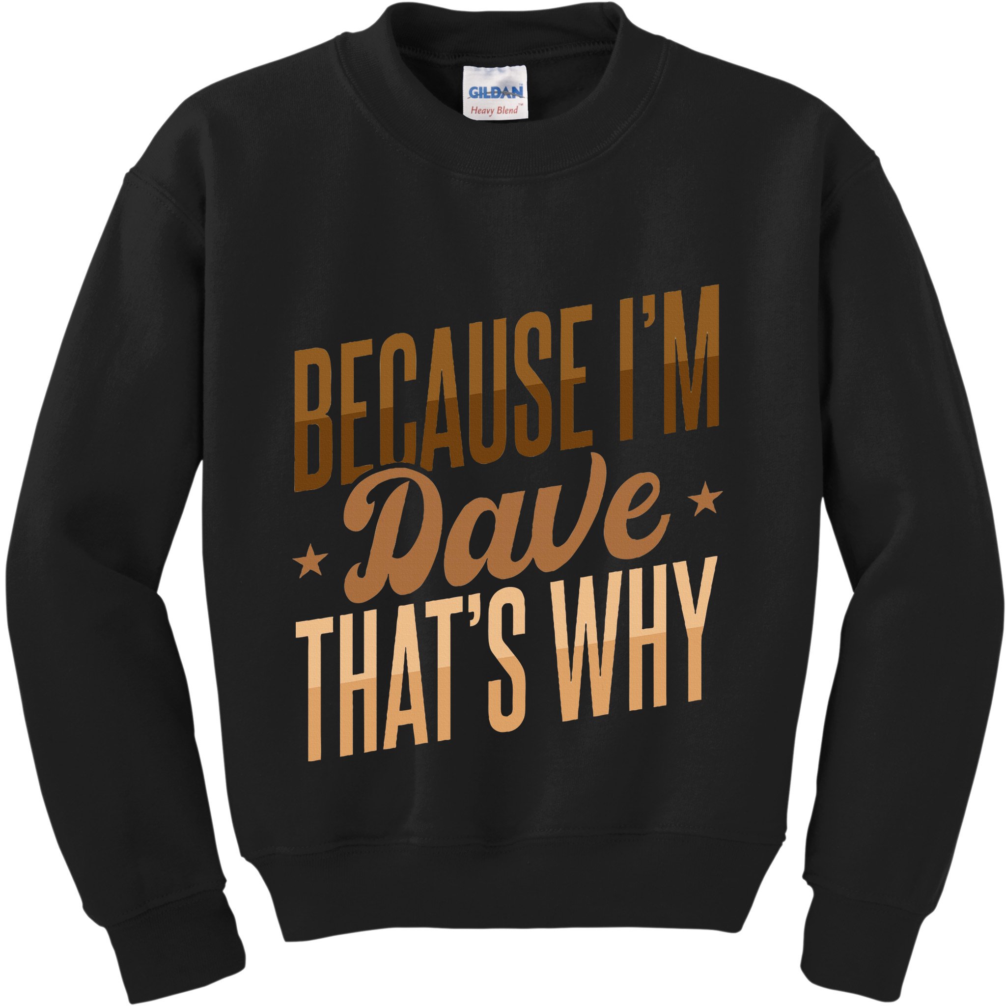 Because IM Dave ThatS Why Kids Sweatshirt