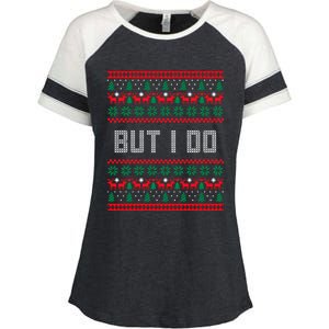 But I Do I Don't Do Matching Sweaters Ugly Christmas Couples Meaningful Gift Enza Ladies Jersey Colorblock Tee