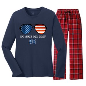 Biden 46th President USA Women's Long Sleeve Flannel Pajama Set 