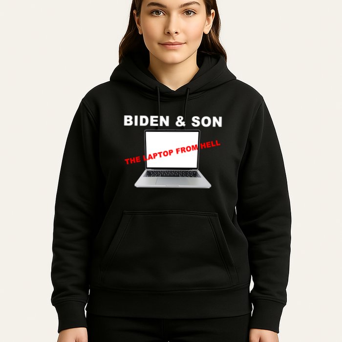 Biden And Son The Laptop From Hell Anti Biden Hoodie