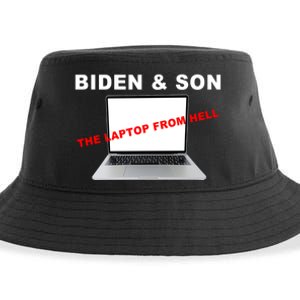 Biden And Son The Laptop From Hell Anti Biden Sustainable Bucket Hat