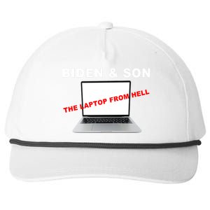 Biden And Son The Laptop From Hell Anti Biden Snapback Five-Panel Rope Hat