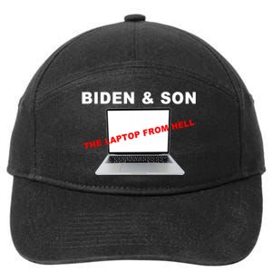 Biden And Son The Laptop From Hell Anti Biden 7-Panel Snapback Hat