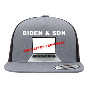 Biden And Son The Laptop From Hell Anti Biden Flat Bill Trucker Hat