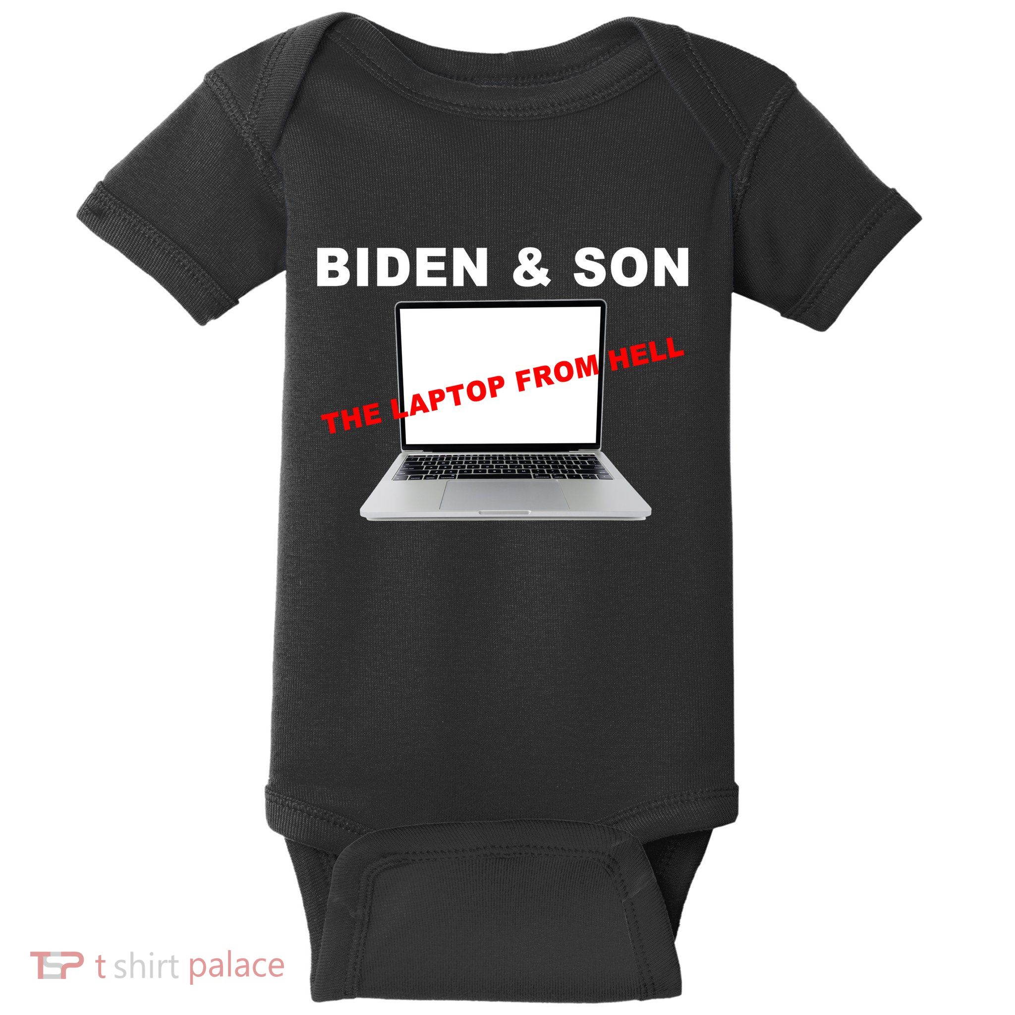 Biden And Son The Laptop From Hell Anti Biden Baby Bodysuit