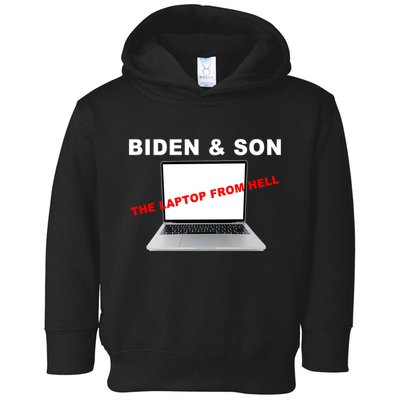 Biden And Son The Laptop From Hell Anti Biden Toddler Hoodie