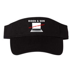 Biden And Son The Laptop From Hell Anti Biden Valucap Bio-Washed Visor