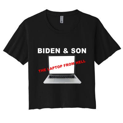 Biden And Son The Laptop From Hell Anti Biden Crop Top