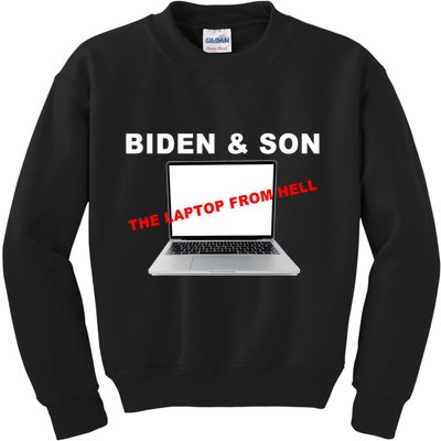 Biden And Son The Laptop From Hell Anti Biden Kids Sweatshirt