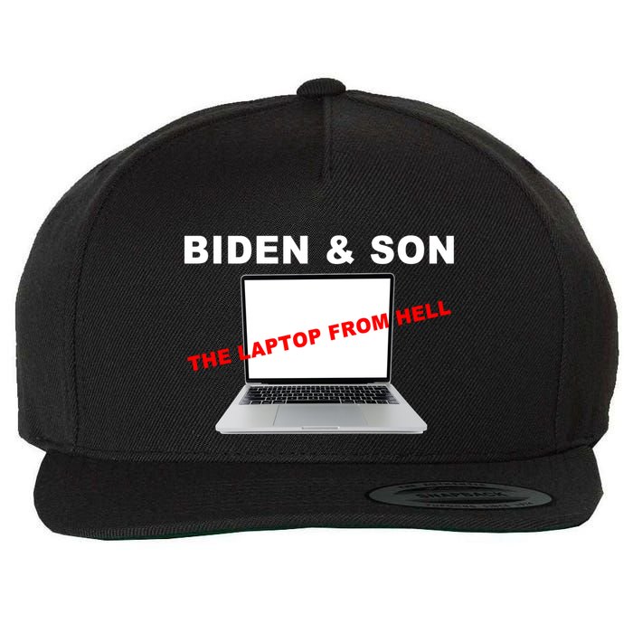 Biden And Son The Laptop From Hell Anti Biden Wool Snapback Cap
