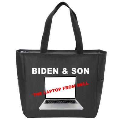 Biden And Son The Laptop From Hell Anti Biden Zip Tote Bag