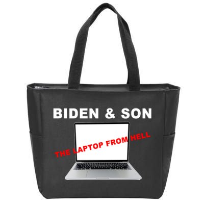 Biden And Son The Laptop From Hell Anti Biden Zip Tote Bag