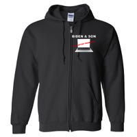 Biden And Son The Laptop From Hell Anti Biden Full Zip Hoodie