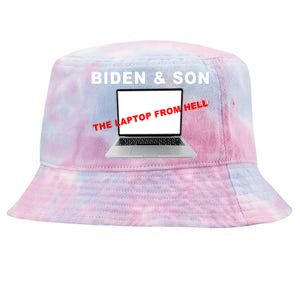 Biden And Son The Laptop From Hell Anti Biden Tie-Dyed Bucket Hat