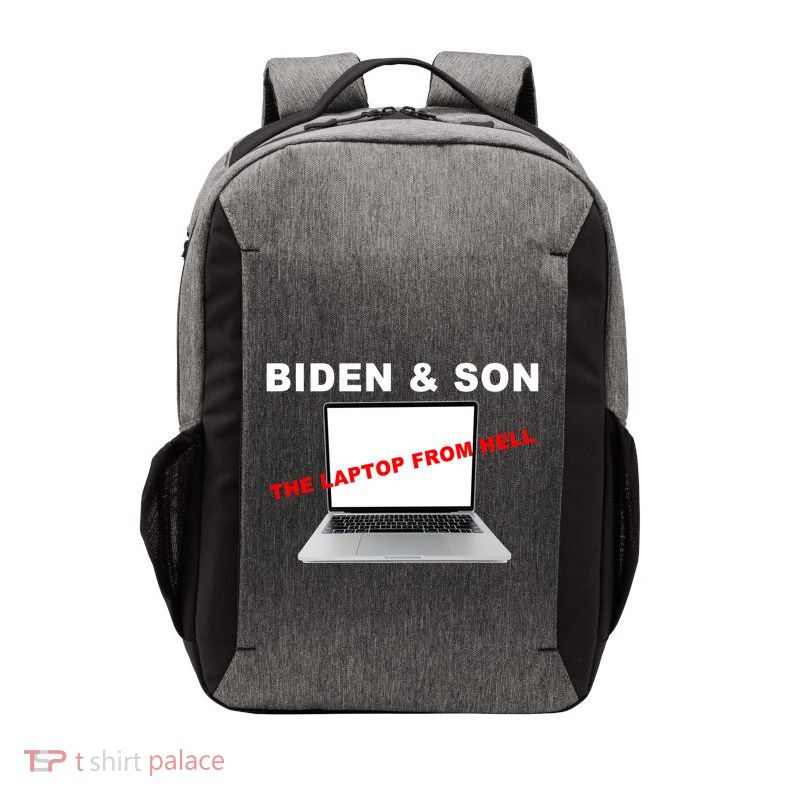 Biden And Son The Laptop From Hell Anti Biden Vector Backpack