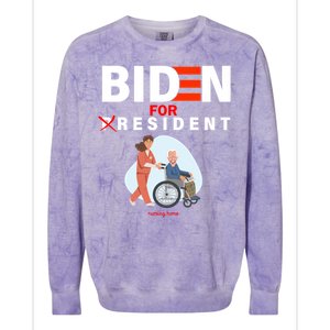 Biden For Resident Funny Trump 2020 President Colorblast Crewneck Sweatshirt