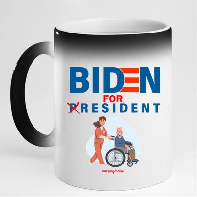 Biden For Resident Funny Trump 2020 President 11oz Black Color Changing Mug