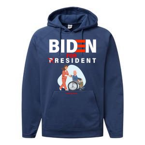 Biden For Resident Funny Trump 2020 President Performance Fleece Hoodie