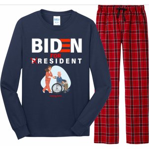 Biden For Resident Funny Trump 2020 President Long Sleeve Pajama Set