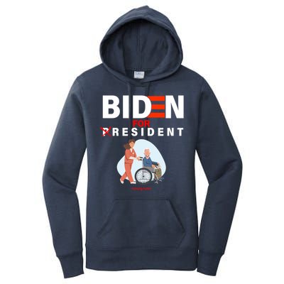 Biden For Resident Funny Trump 2020 President Women's Pullover Hoodie