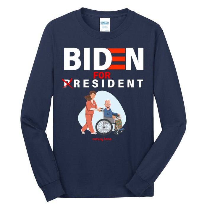 Biden For Resident Funny Trump 2020 President Tall Long Sleeve T-Shirt