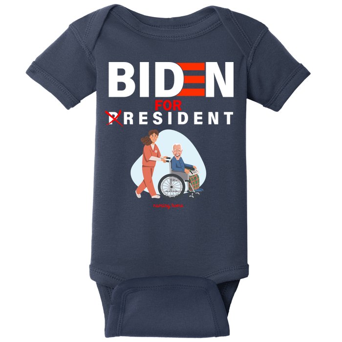 Biden For Resident Funny Trump 2020 President Baby Bodysuit