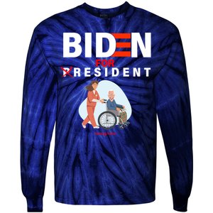 Biden For Resident Funny Trump 2020 President Tie-Dye Long Sleeve Shirt