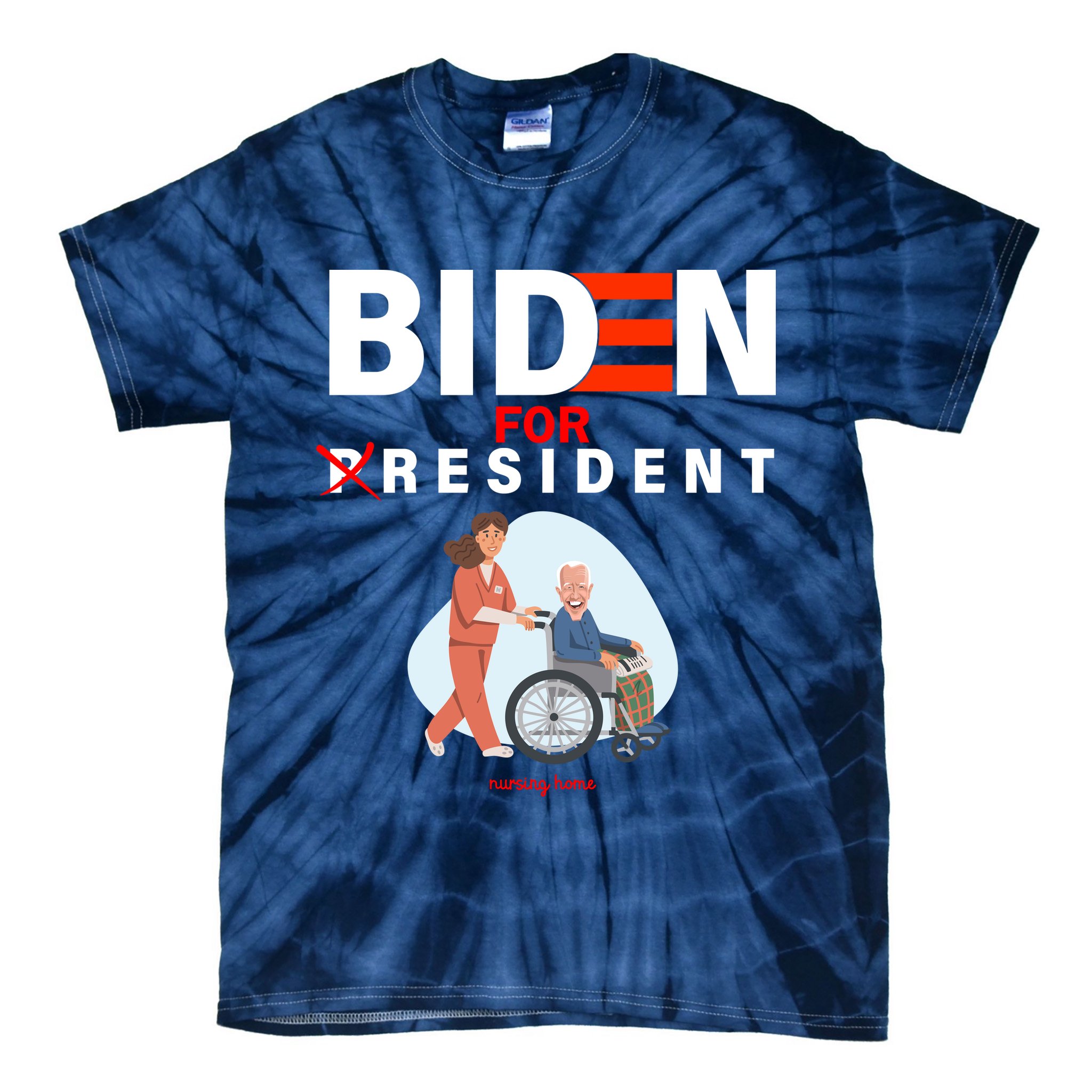 Biden For Resident Funny Trump 2020 President Tie-Dye T-Shirt