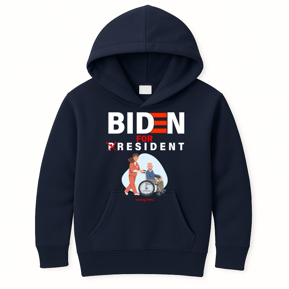 Biden For Resident Funny Trump 2020 President Kids Hoodie