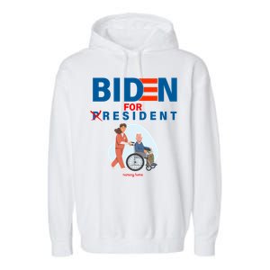 Biden For Resident Funny Trump 2020 President Garment-Dyed Fleece Hoodie