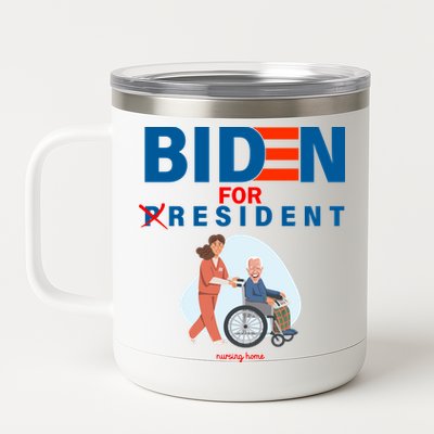 Biden For Resident Funny Trump 2020 President 12 oz Stainless Steel Tumbler Cup