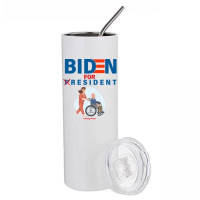 Biden For Resident Funny Trump 2020 President Stainless Steel Tumbler