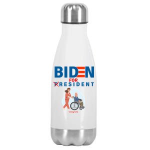 Biden For Resident Funny Trump 2020 President Stainless Steel Insulated Water Bottle