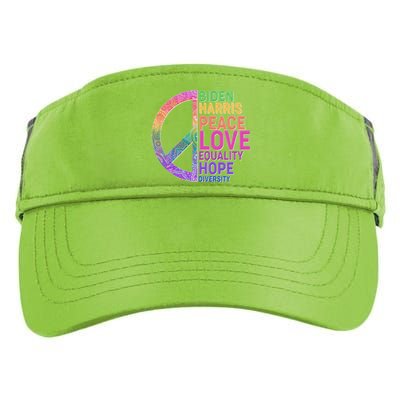 Biden Harris Peace Love Equality Hope Diversity  Adult Drive Performance Visor