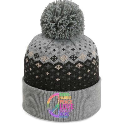 Biden Harris Peace Love Equality Hope Diversity  The Baniff Cuffed Pom Beanie