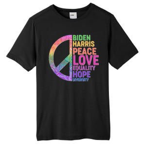 Biden Harris Peace Love Equality Hope Diversity  Tall Fusion ChromaSoft Performance T-Shirt