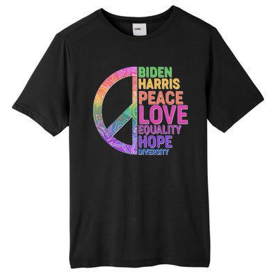 Biden Harris Peace Love Equality Hope Diversity  Tall Fusion ChromaSoft Performance T-Shirt