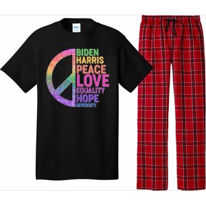 Biden Harris Peace Love Equality Hope Diversity  Pajama Set