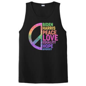 Biden Harris Peace Love Equality Hope Diversity  PosiCharge Competitor Tank